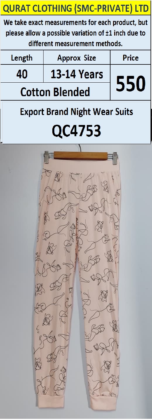 Export Brand Night Wear Trouser QC4753