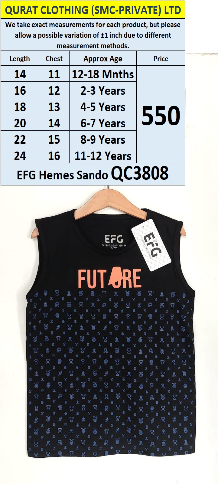 EFG Hemes Brand Sando QC3808