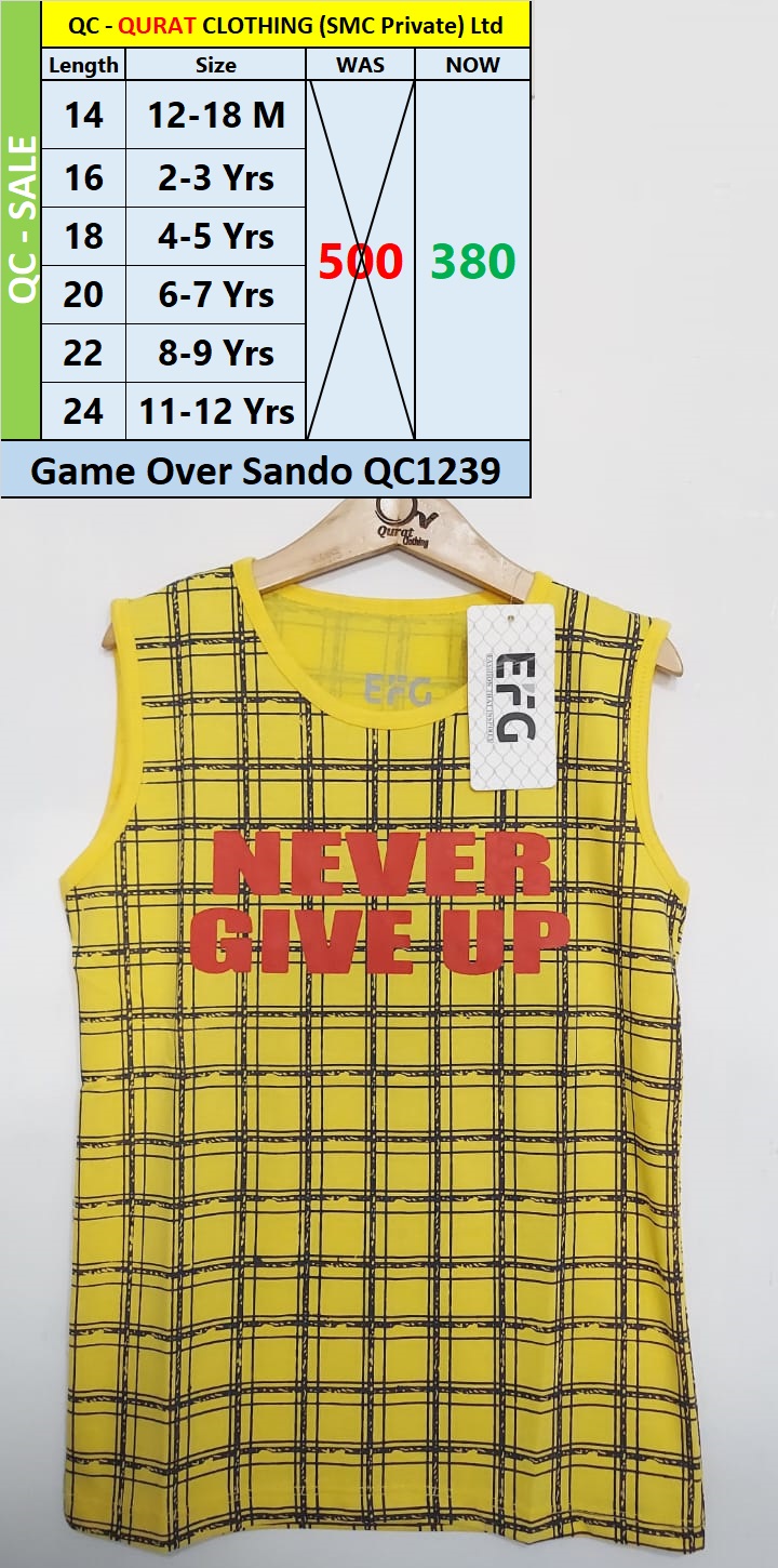 Game Over Sando Code QC1239 Brand EFG