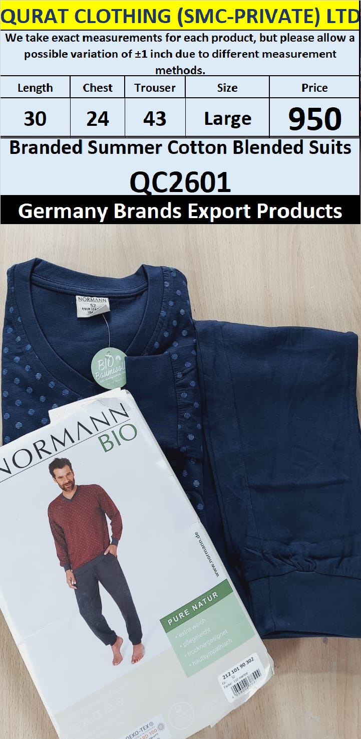 International Brands Summer Cotton Blended Suits Export Germany QC2601