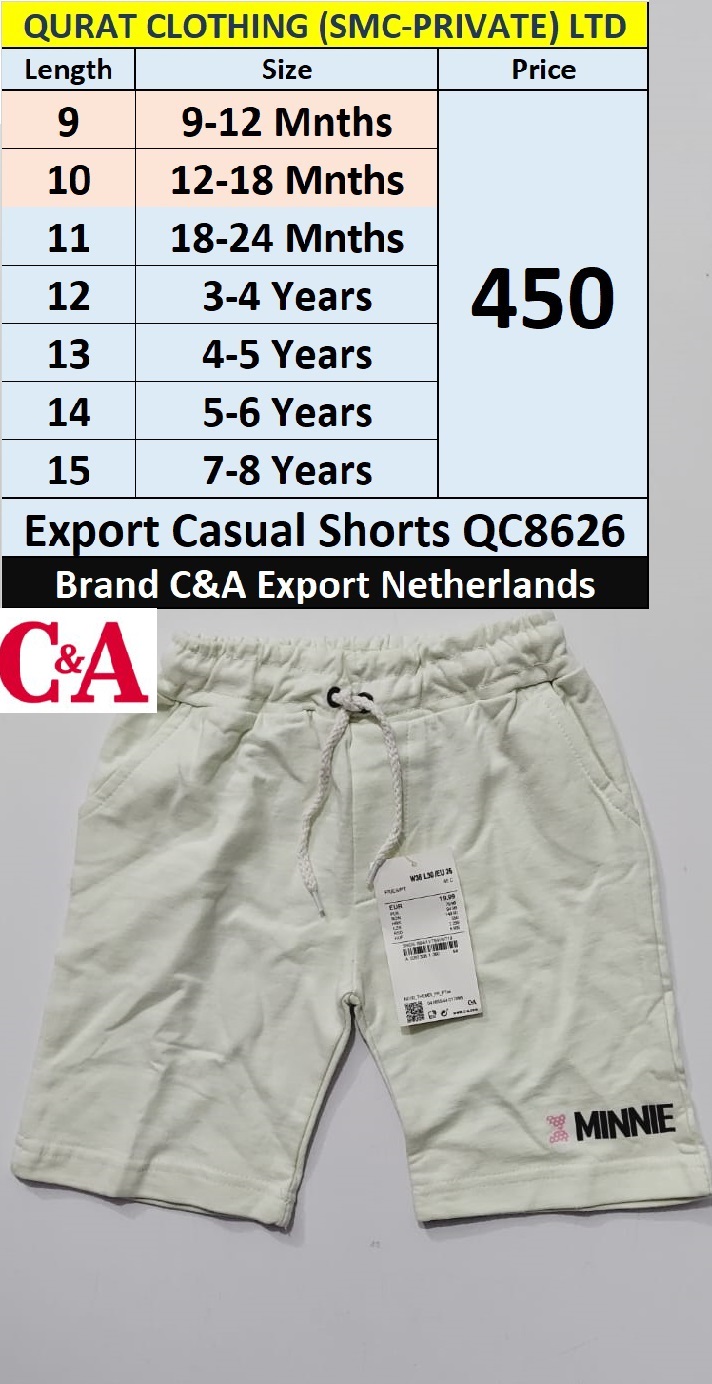 C&A Branded Minnie Shorts QC8626 Export Netherlands