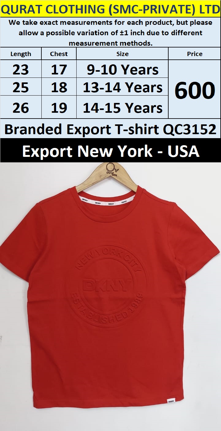 DKNY Brand T-shirt QC3152 Export New York - USA