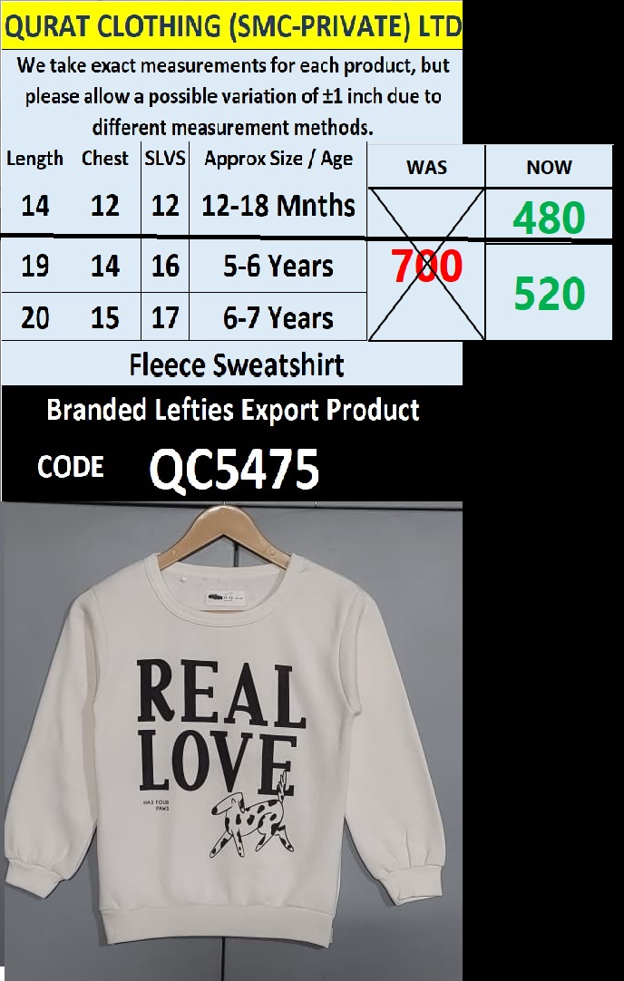 Brand Lefties Fleece Sweatshirt Export Europe - QC5475