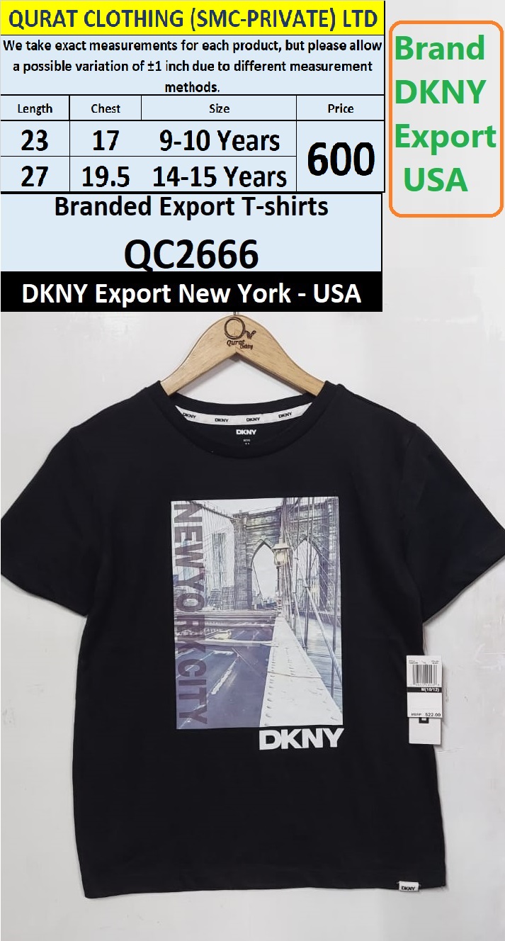 DKNY Brand T-shirt QC2666 Export New York - USA
