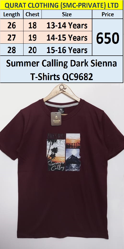 Dark Sienna Awesome Summer Calling T-Shirts QC9682