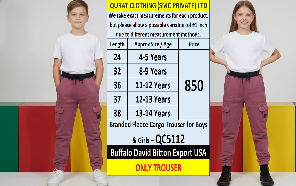 Buffalo David Bitton Fleece Cargo Trouser QC5112 – Export USA