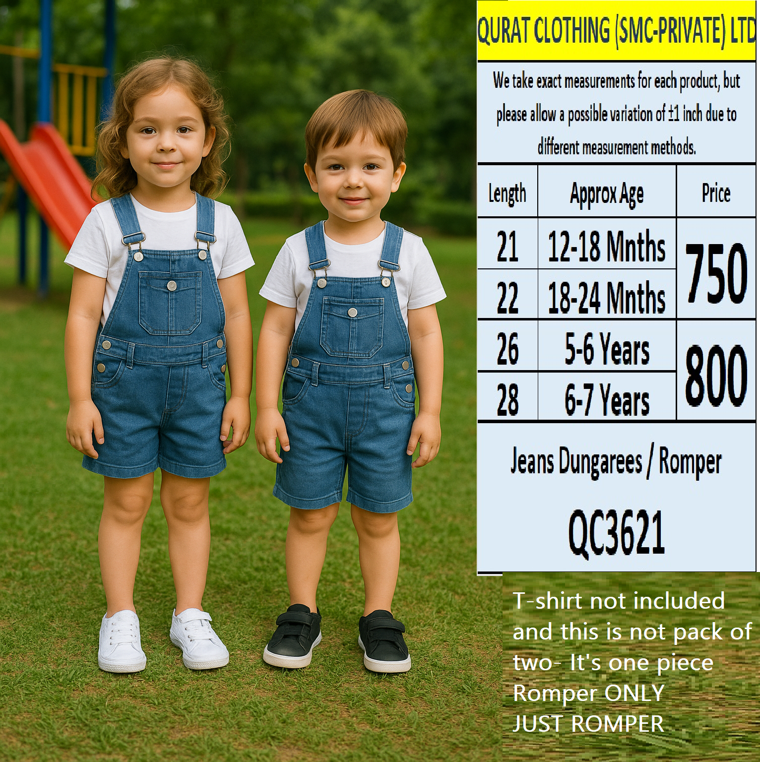Jeans Dungarees / Romper QC3621