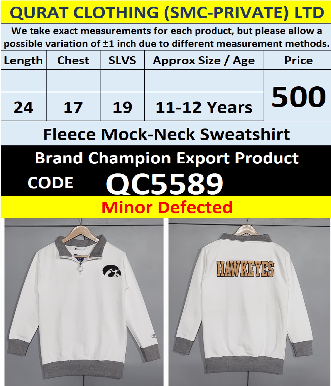 Branded Export Product (Minor Defected) - QC5589