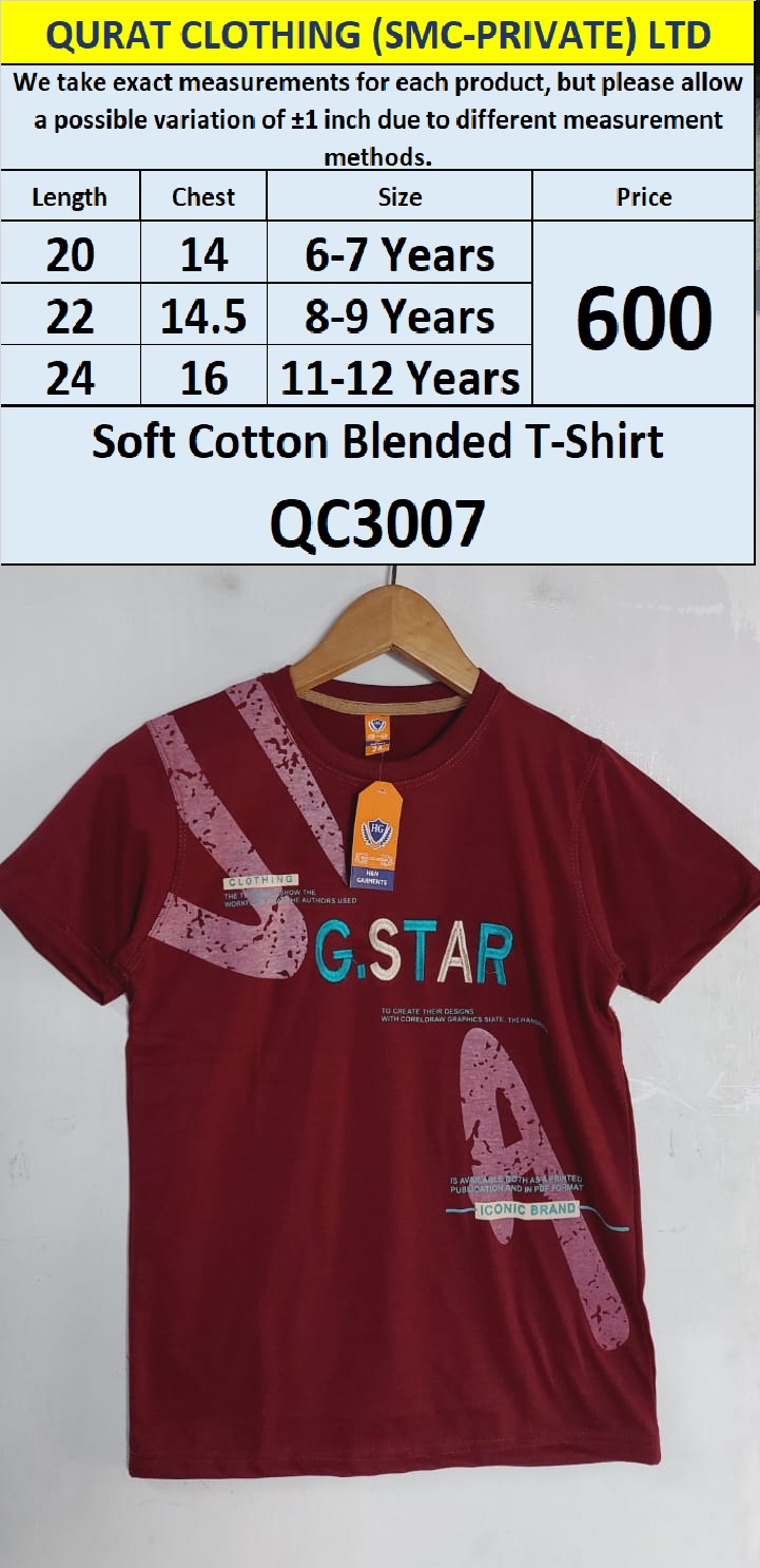 Soft Cotton Blended T-shirt QC3007