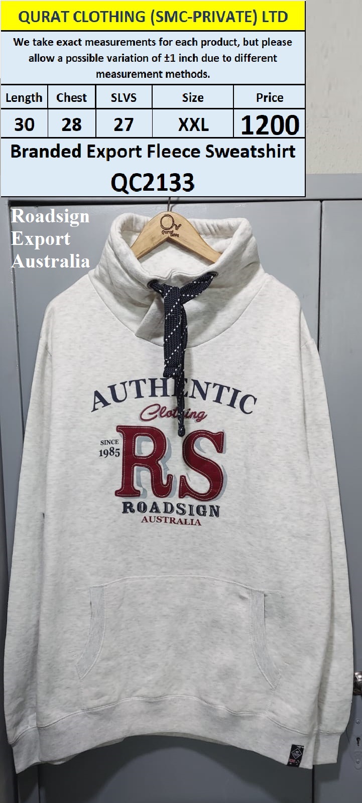Branded Export Fleece Sweatshirt QC2133