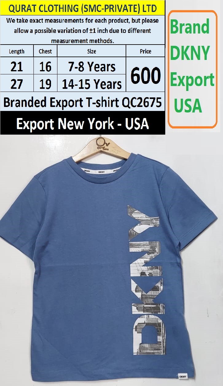 DKNY Brand T-shirt QC2675 Export New York - USA