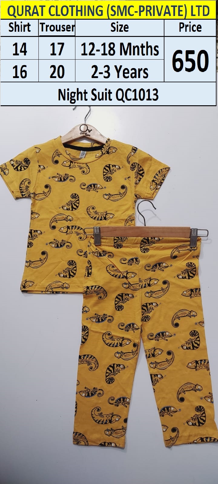 Chameleon print Night Suit QC1013