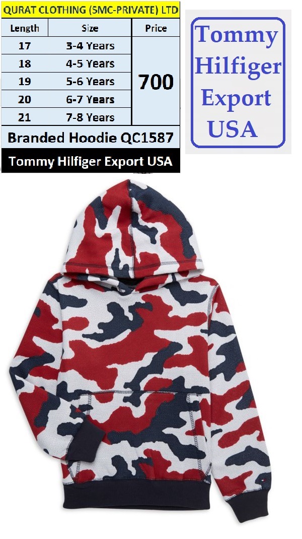 Tommy Hilfiger Camouflage Hoodie QC1587, Export USA