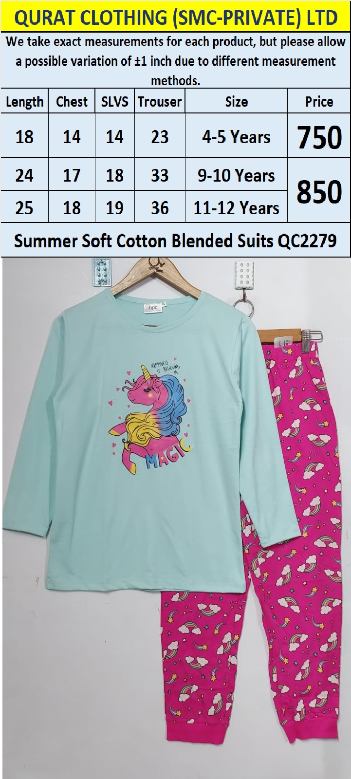 Summer Soft Cotton Blended Suit QC2279