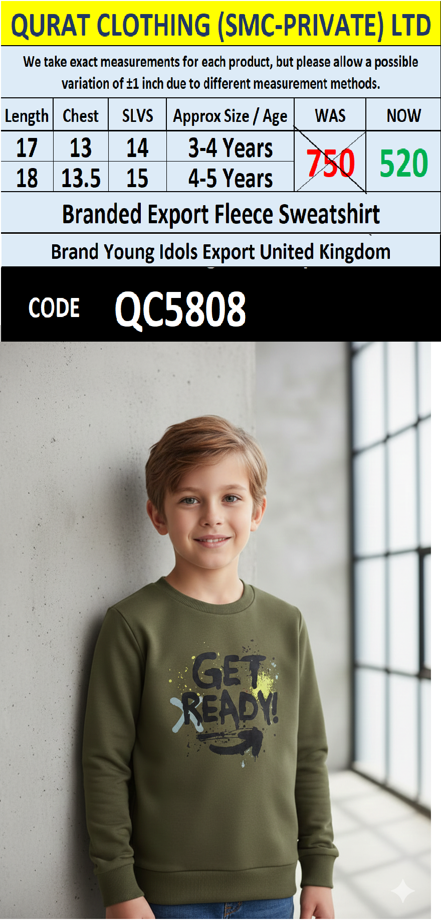 Young Idols Brand Fleece Sweatshirt Export United Kingdom - QC5808