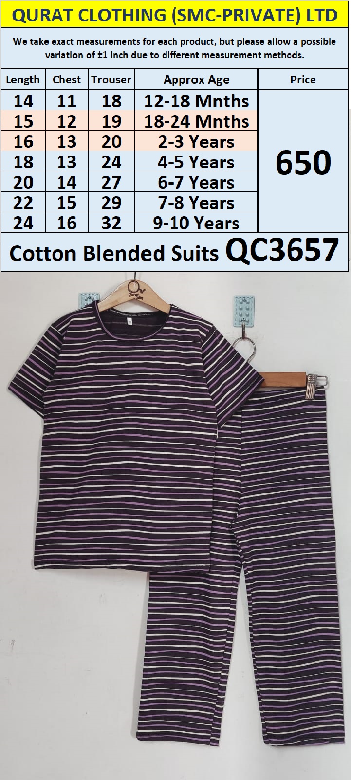 Cotton Blended Suit QC3657