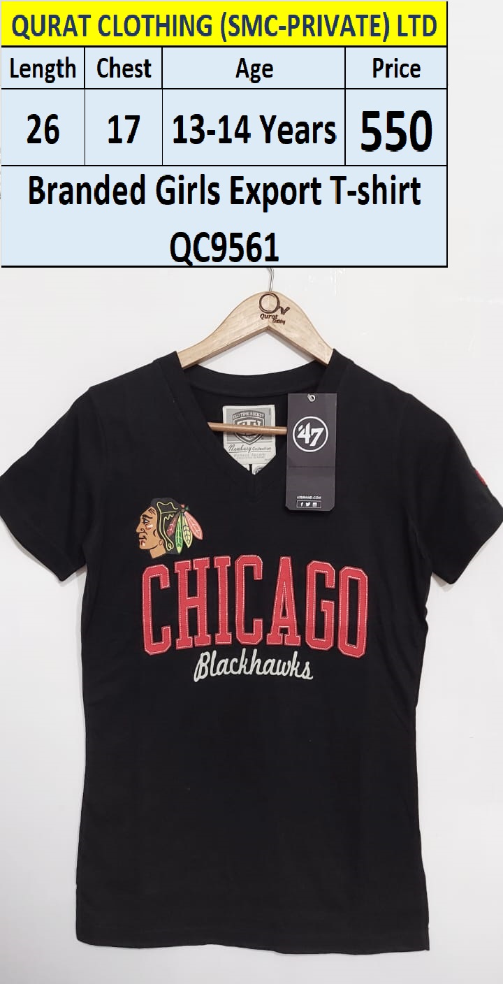 Export Branded Girls T-Shirt (Chicago - Blackhawks) QC9561