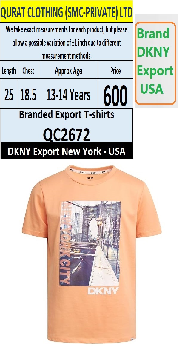 DKNY Brand T-shirt QC2672 Export New York - USA