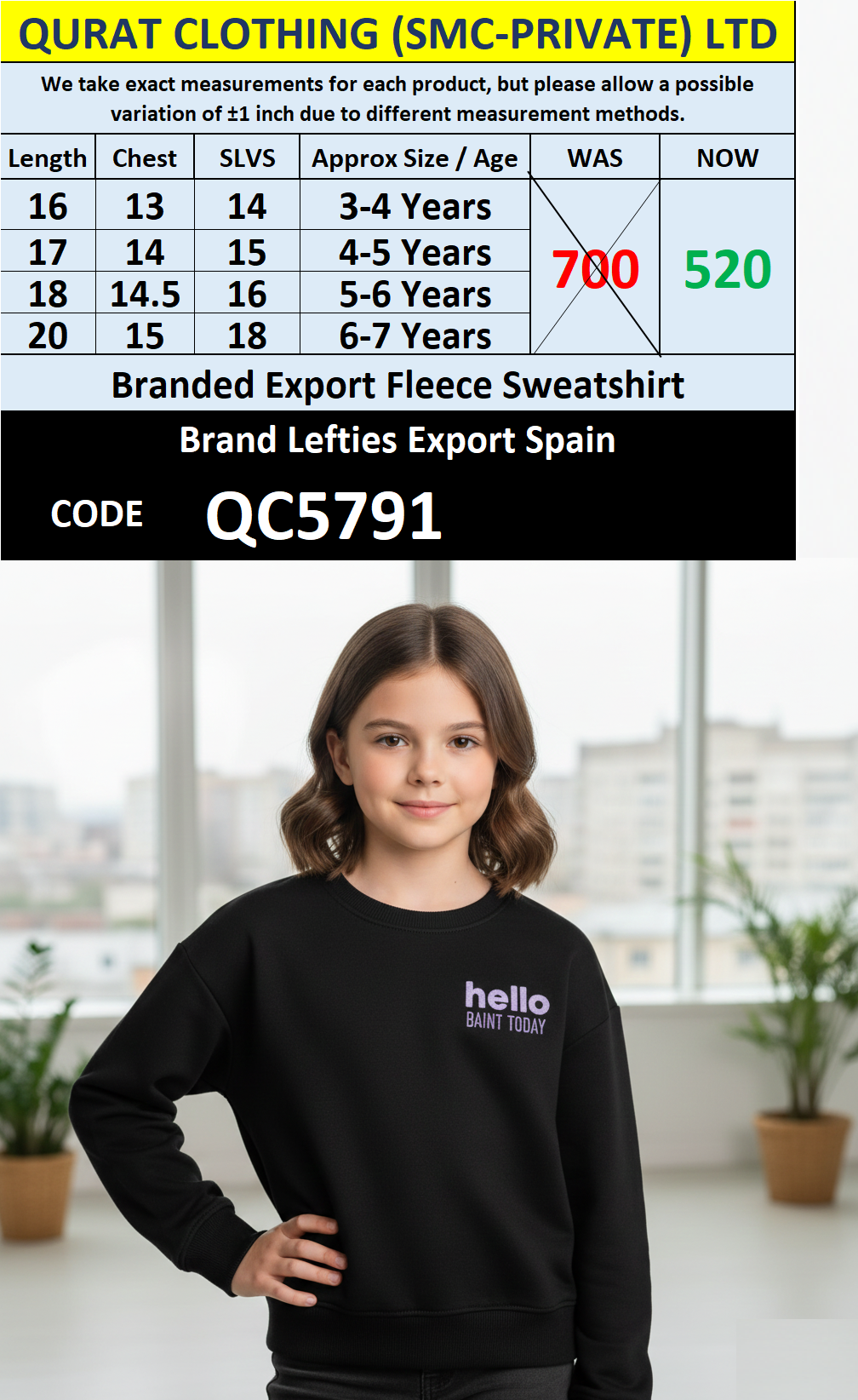 Lefties Brand Fleece Sweatshirt Export Europe - QC5791