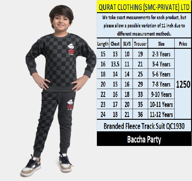 Bacha Party Brand Fleece Track Suit QC1930  - QC1930