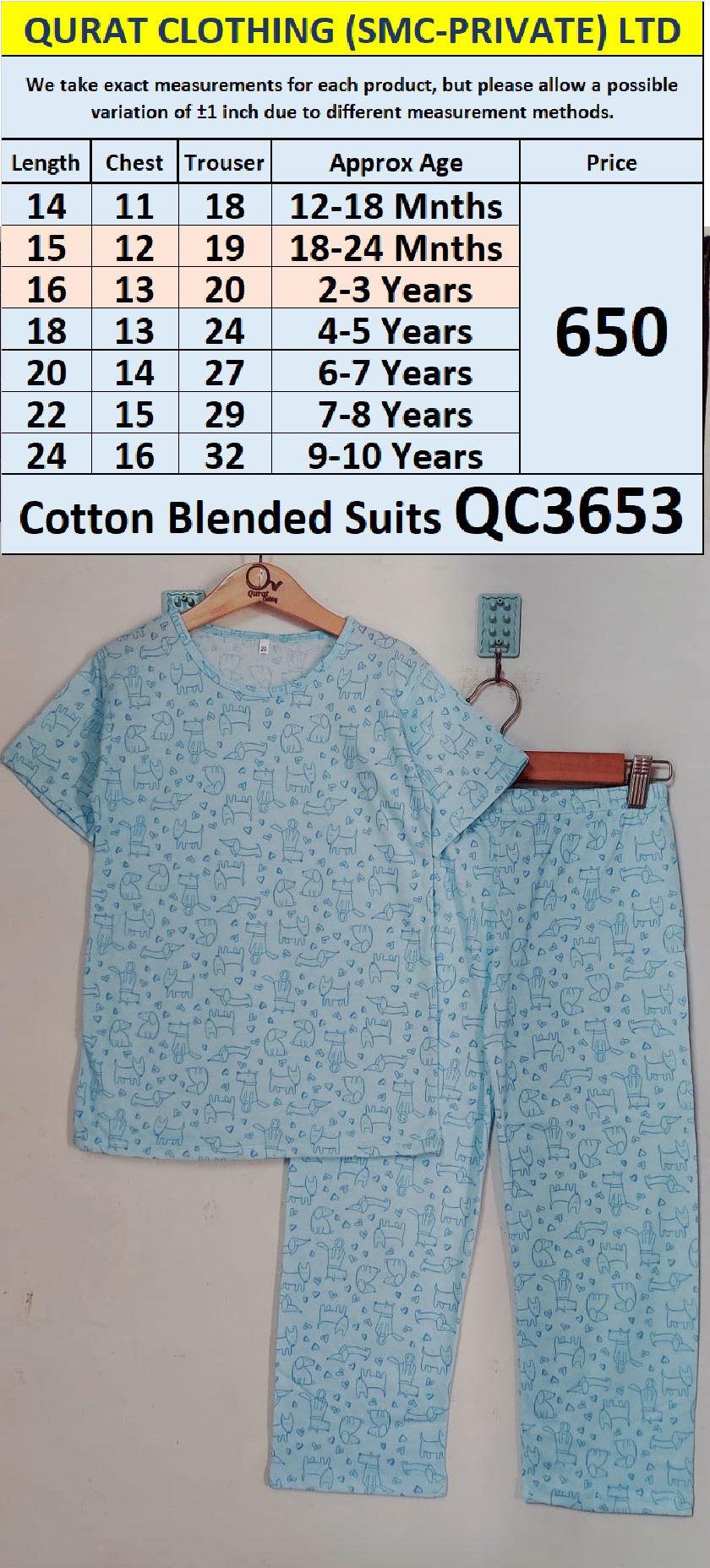 Cotton Blended Suit QC3653