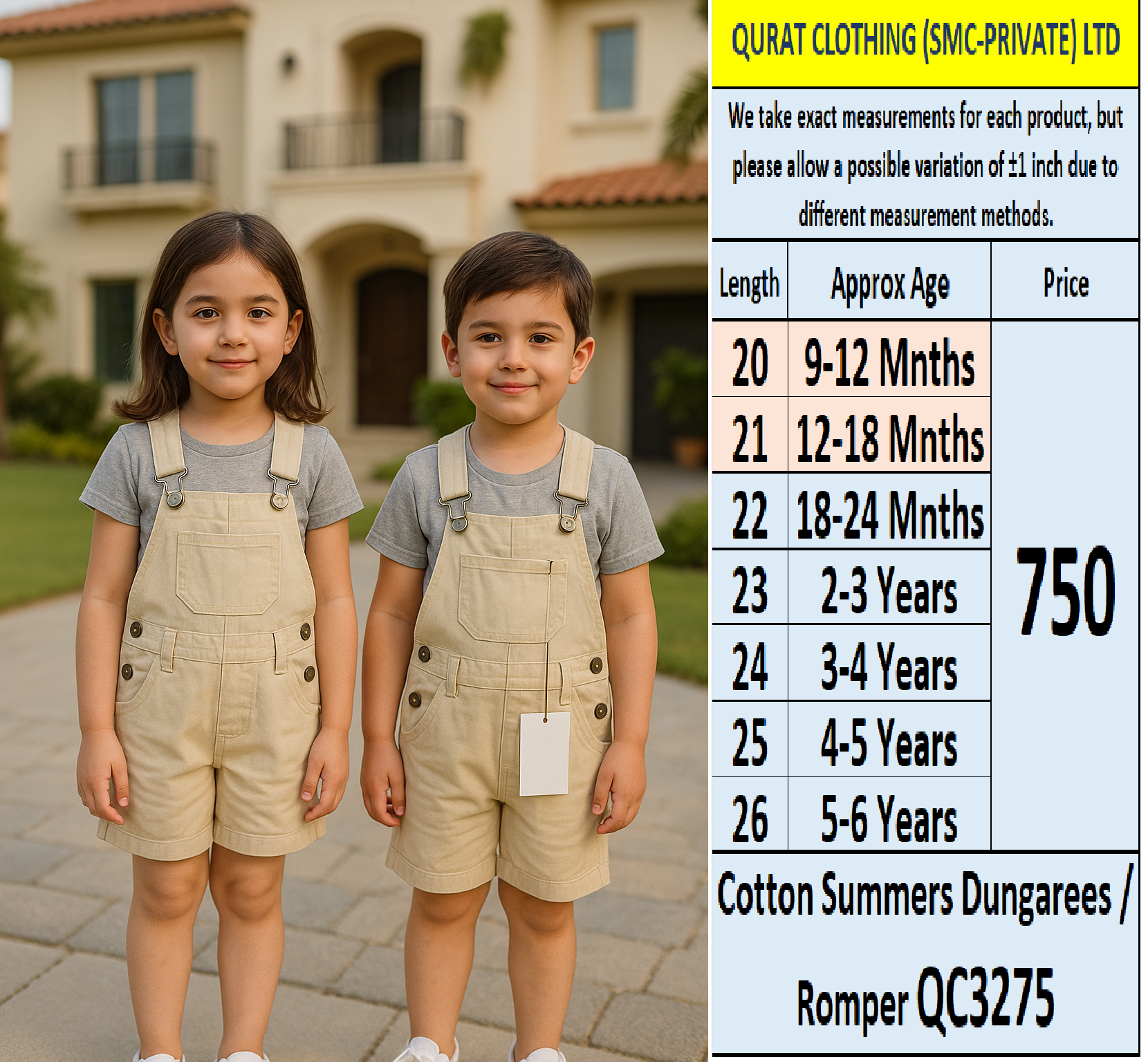 Summers Dungarees / Romper QC3275