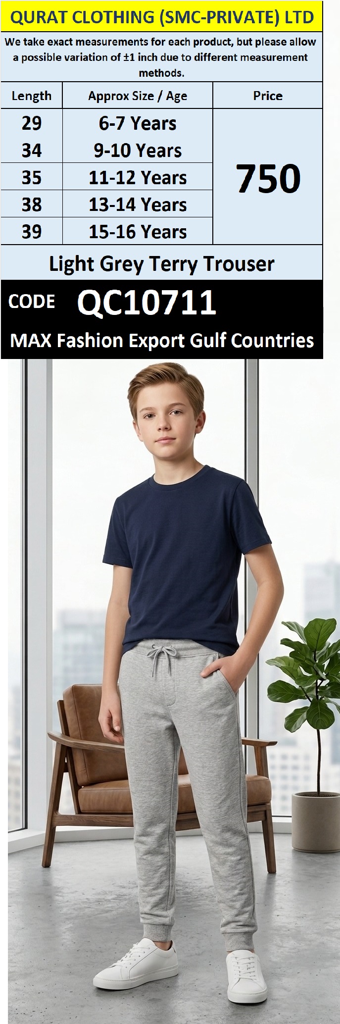 Light Grey Terry Trouser – MAX Fashion Export Gulf Countries QC10711