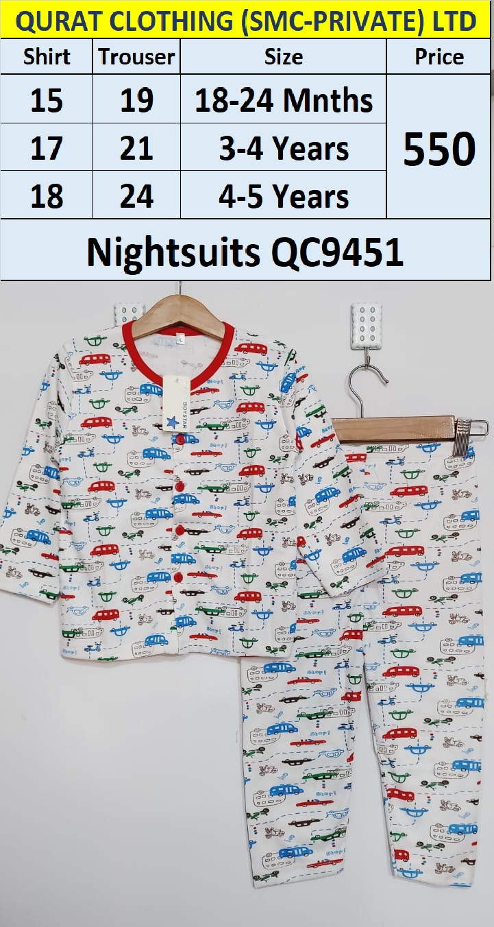 Front Open Cars & Vans Prints Night Suits QC9451