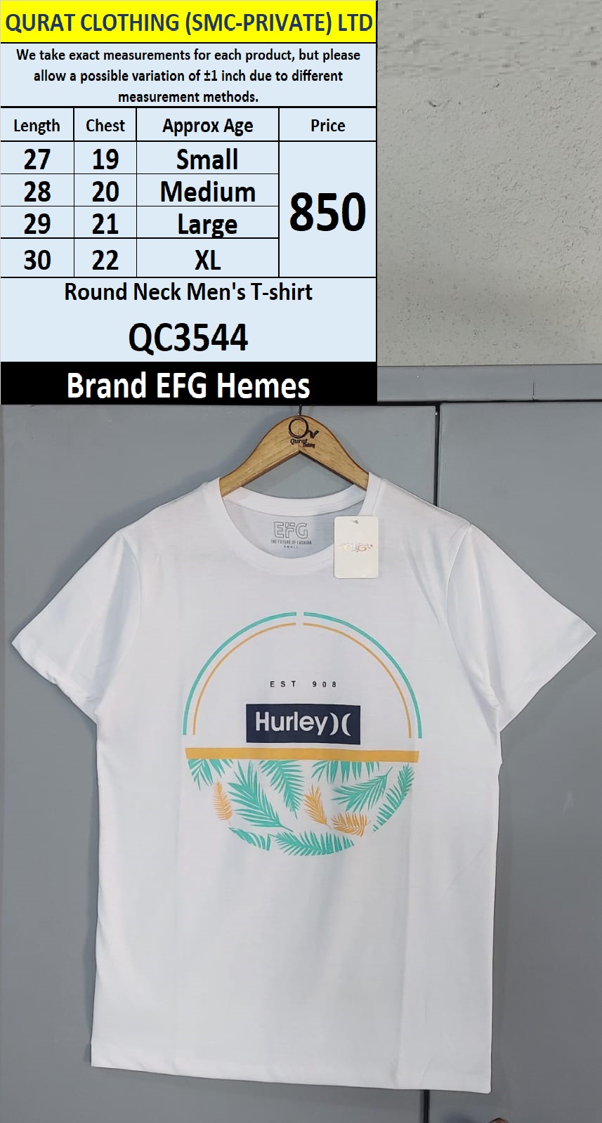 Round Neck Men's T-shirt QC3544