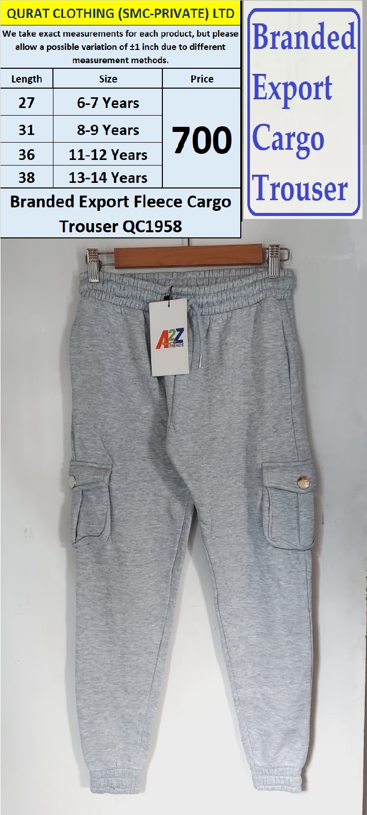 Branded Export Fleece Cargo Trouser QC1958