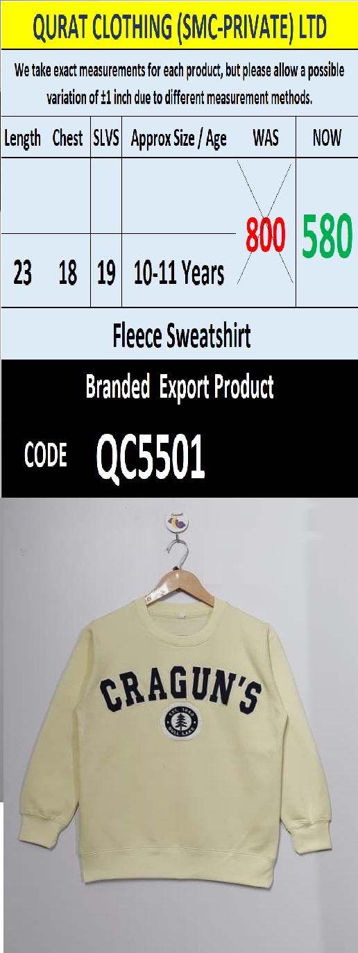 Branded Fleece Hoodie Export Product - QC5501