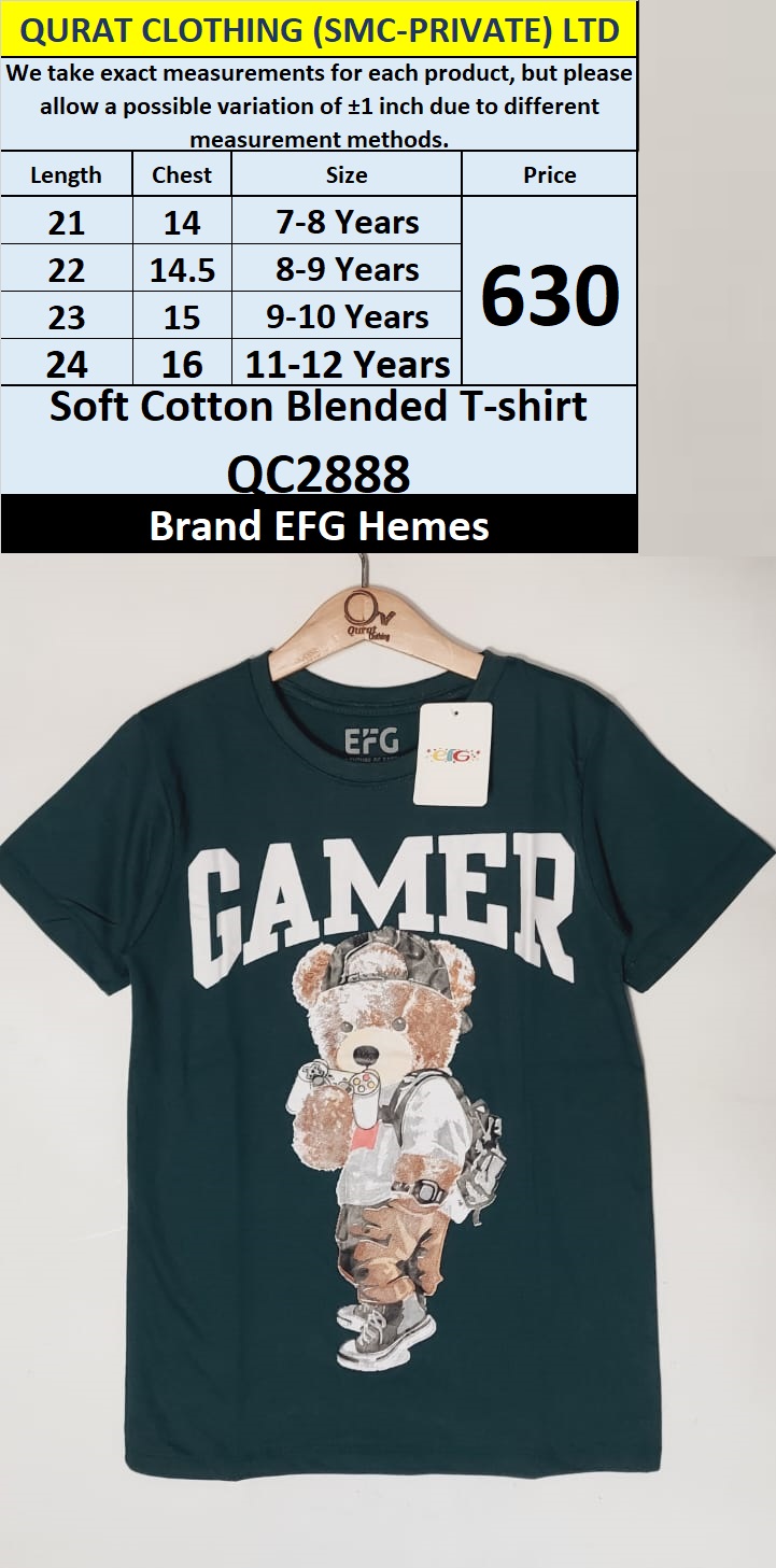 Soft Cotton Blended T-Shirt QC2888  Brand EFG Hemes