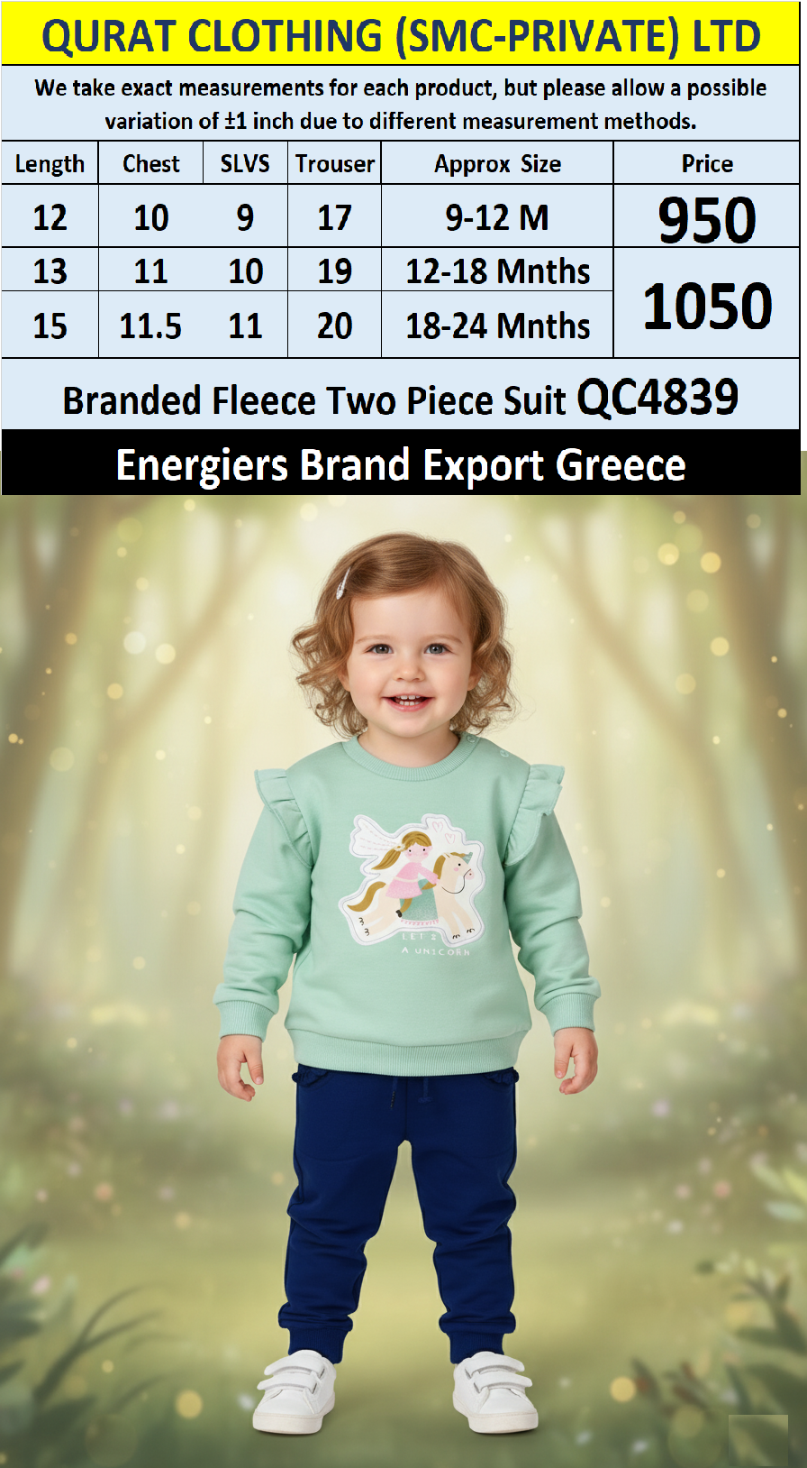 Energiers Brand Fleece Two Piece Suits QC4839 - Export Greece