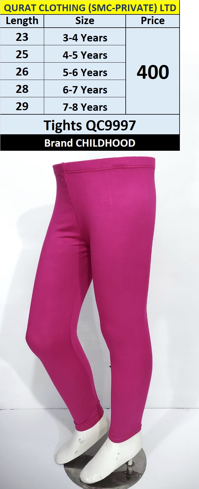Childhood Brand Pink Tights QC9997