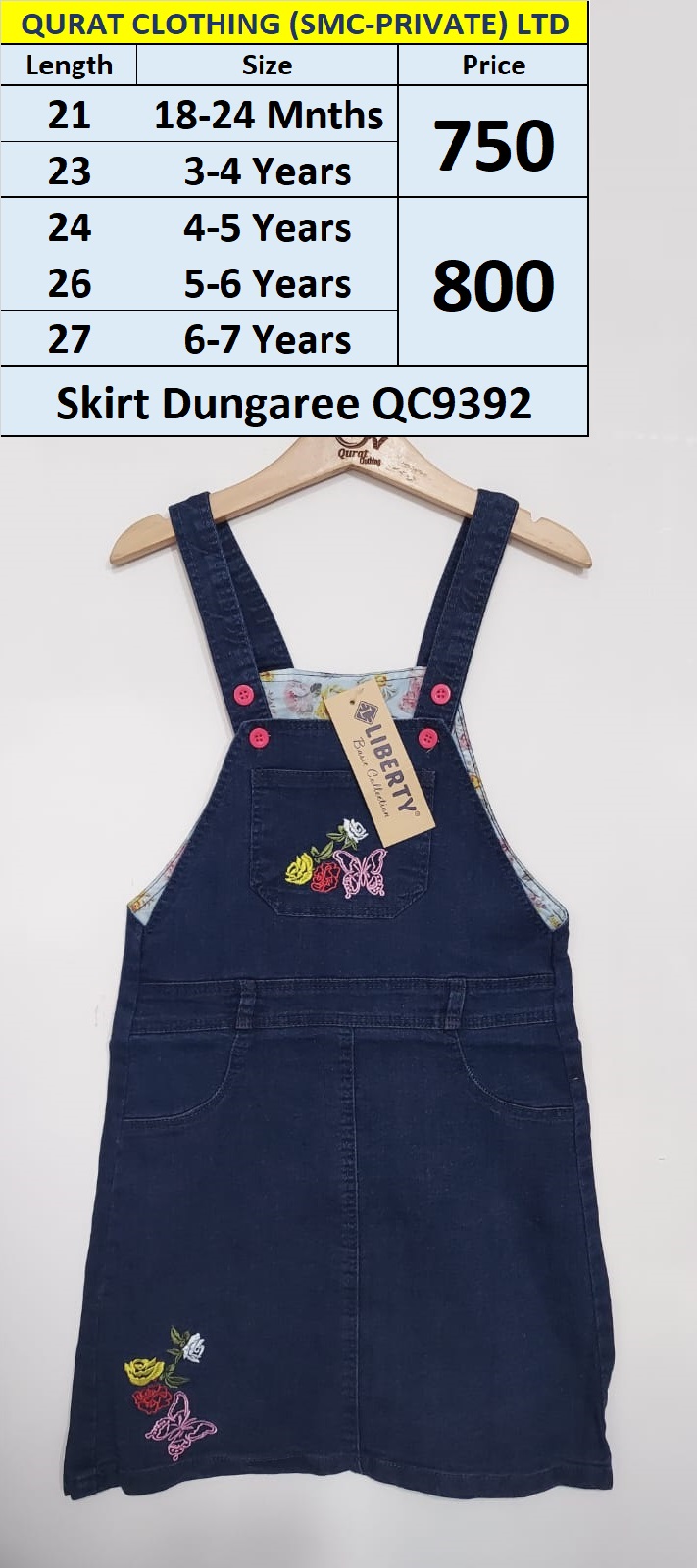 Embroidered Skirt Dungaree / Romper QC9392