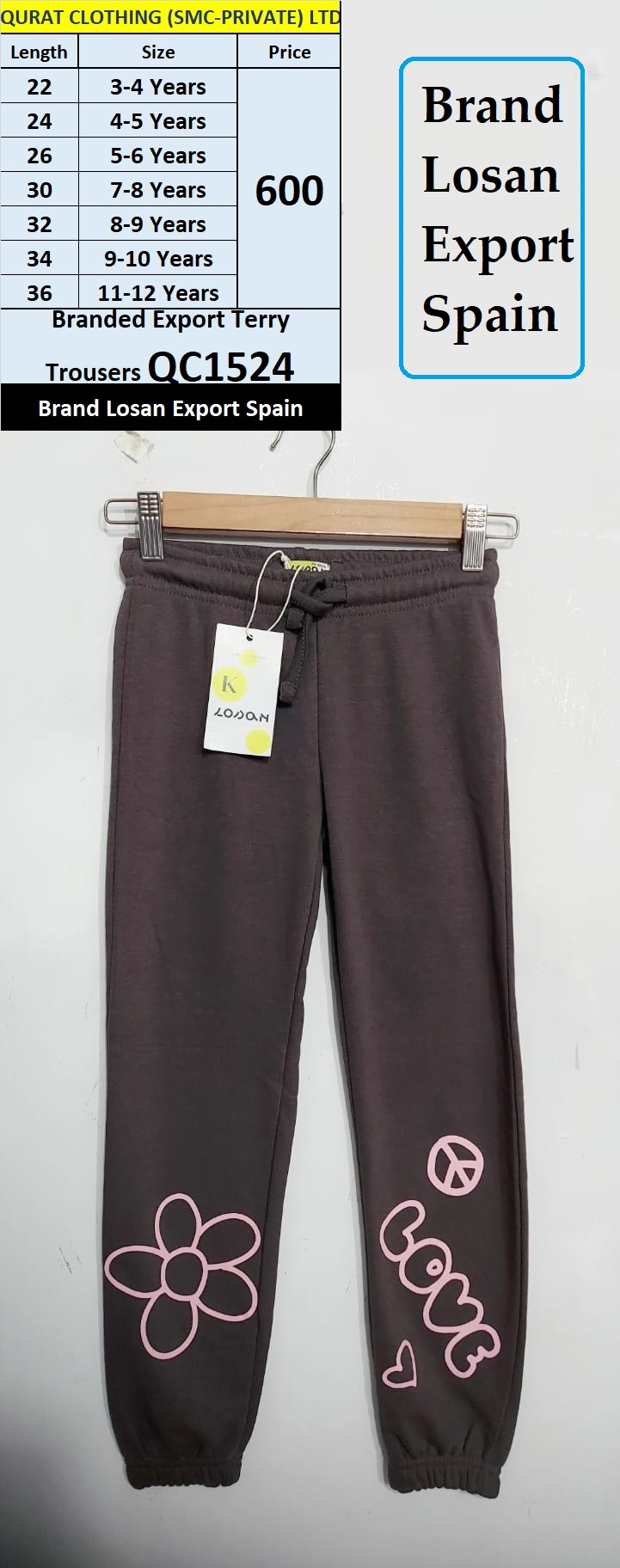 Losan Brand Export Trouser QC1524 Export Spain