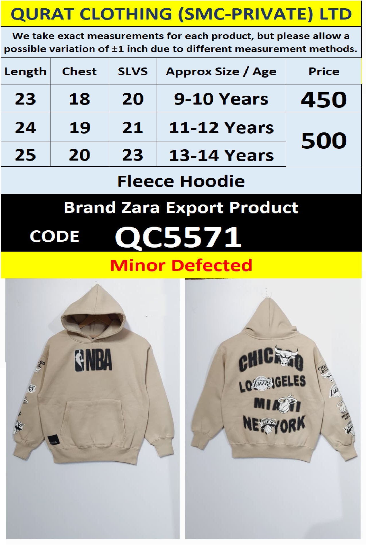 Branded Export Product (Minor Defected) - QC5571