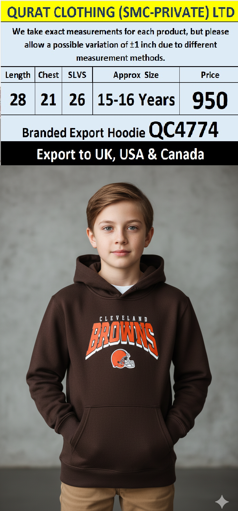 Branded Export UK, USA & Canada Top Brands Hoodie QC4774