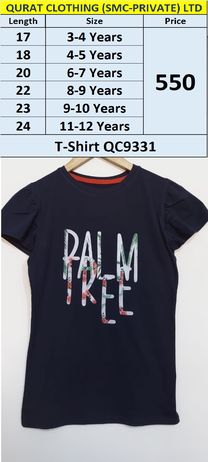 Palm Tree Girl Tee QC9331
