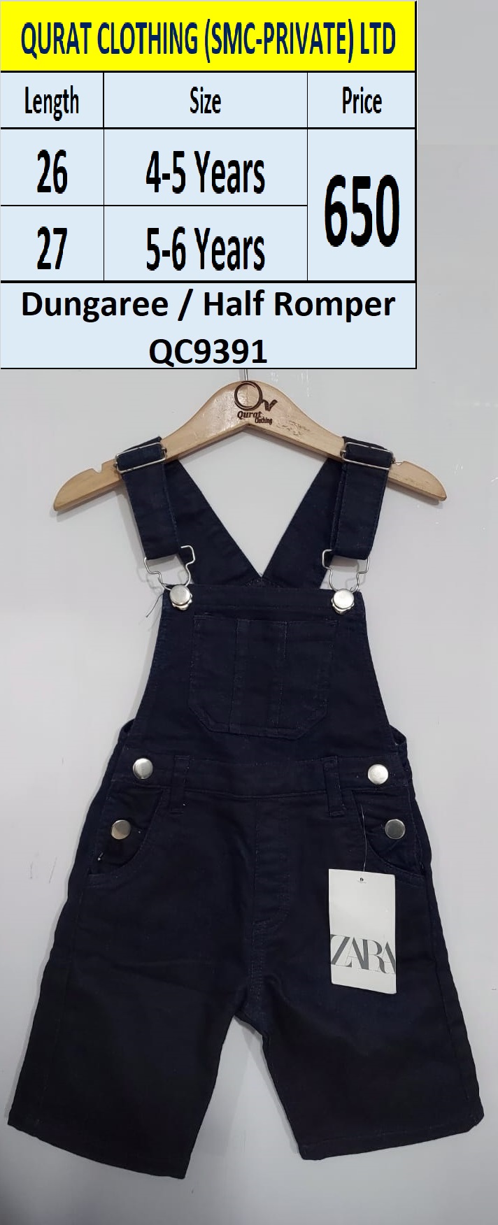 Dungaree / Half Romper QC9391 (Big Group)