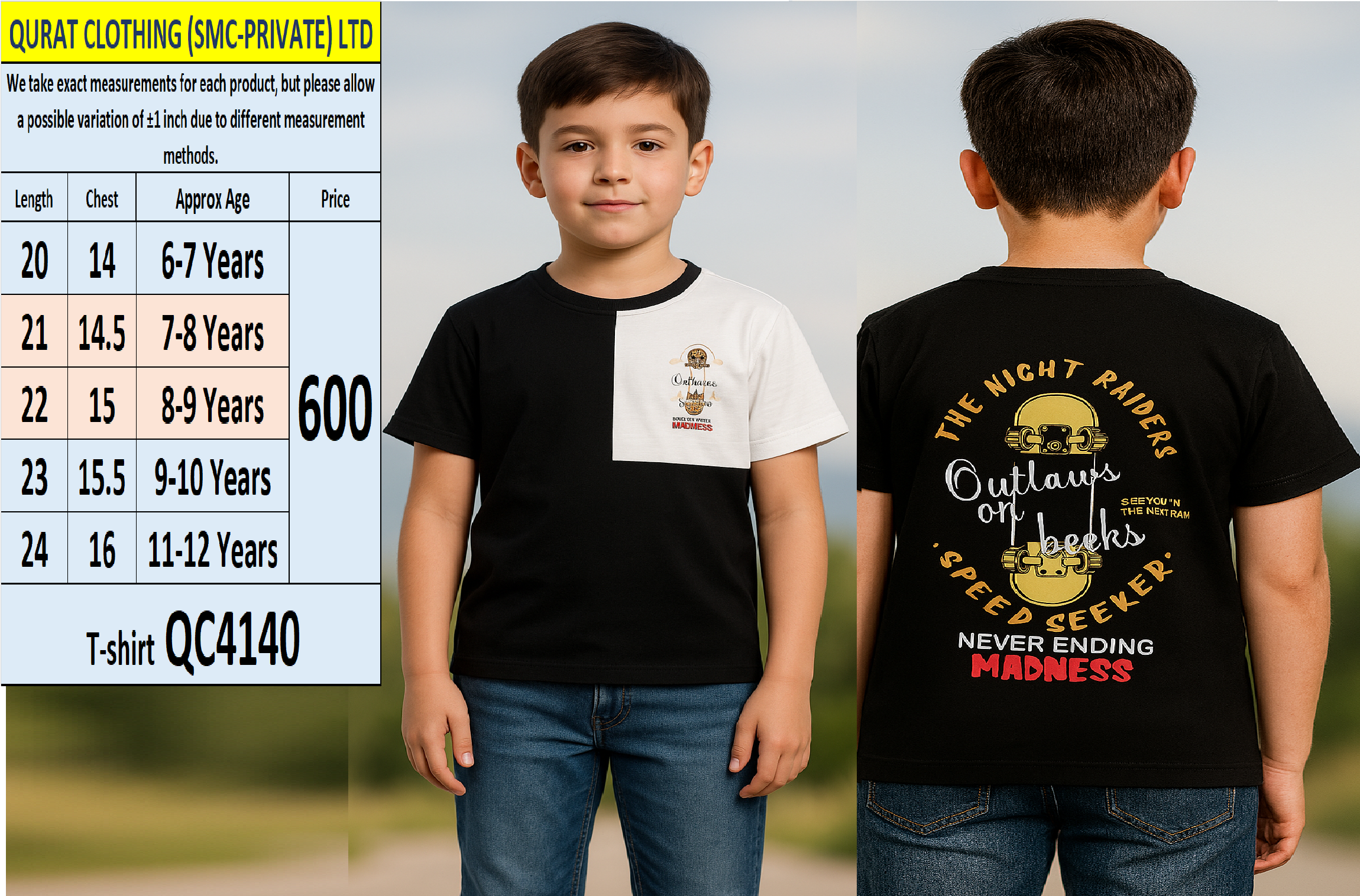 Black Never Ending Madness T-shirt QC4140