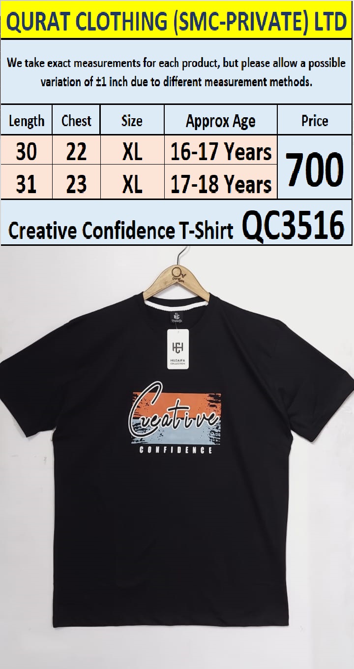 Soft Cotton Blended Creative Confidence - T-Shirt QC3516