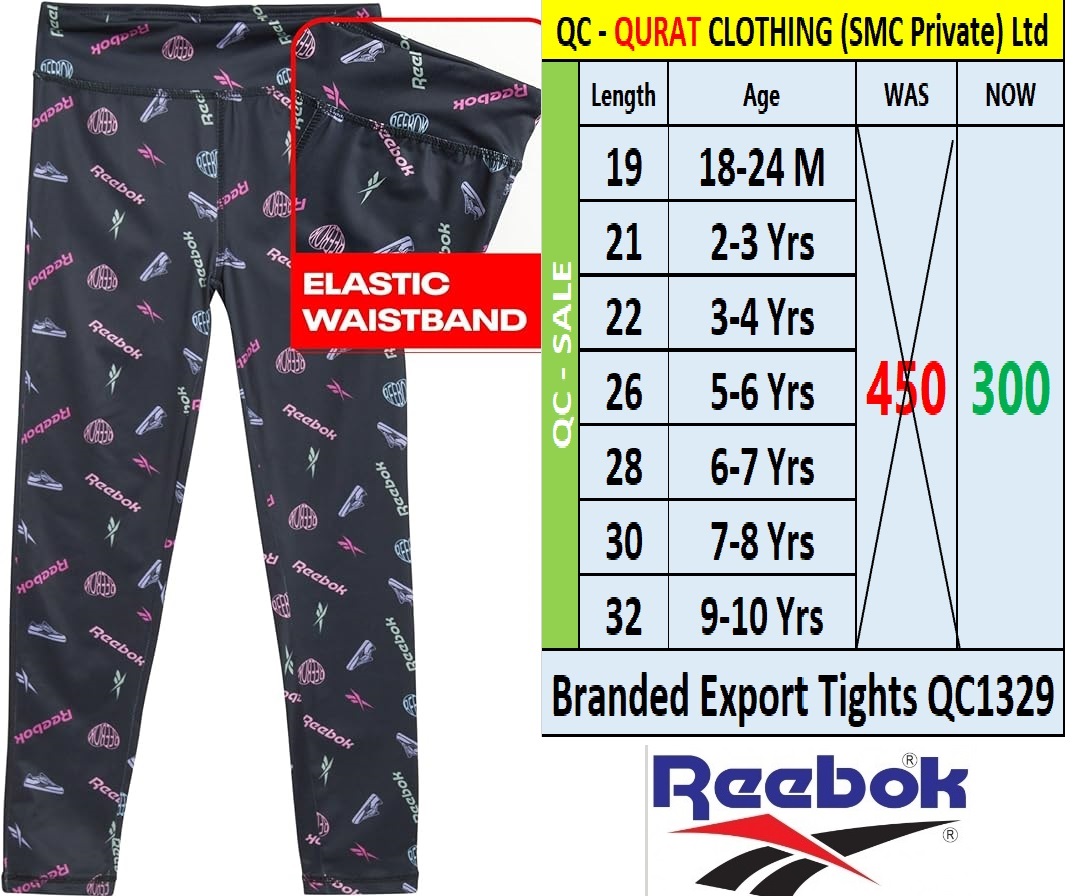 REEBOK Brand Export Tights QC1329 Export USA