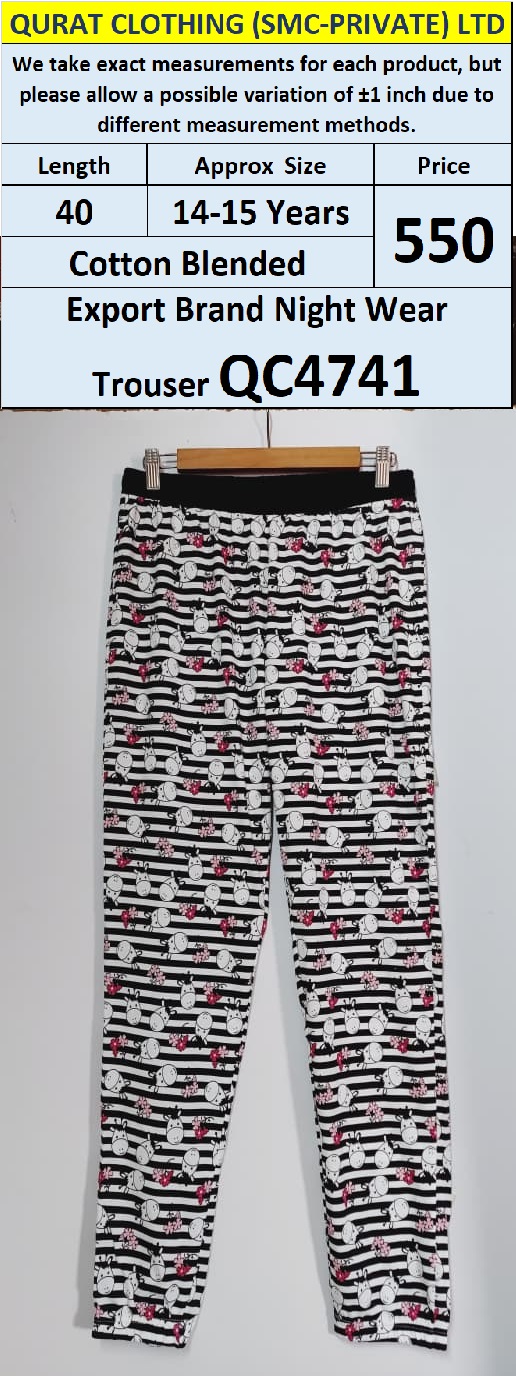 Export Brand Night Wear Trouser QC4741