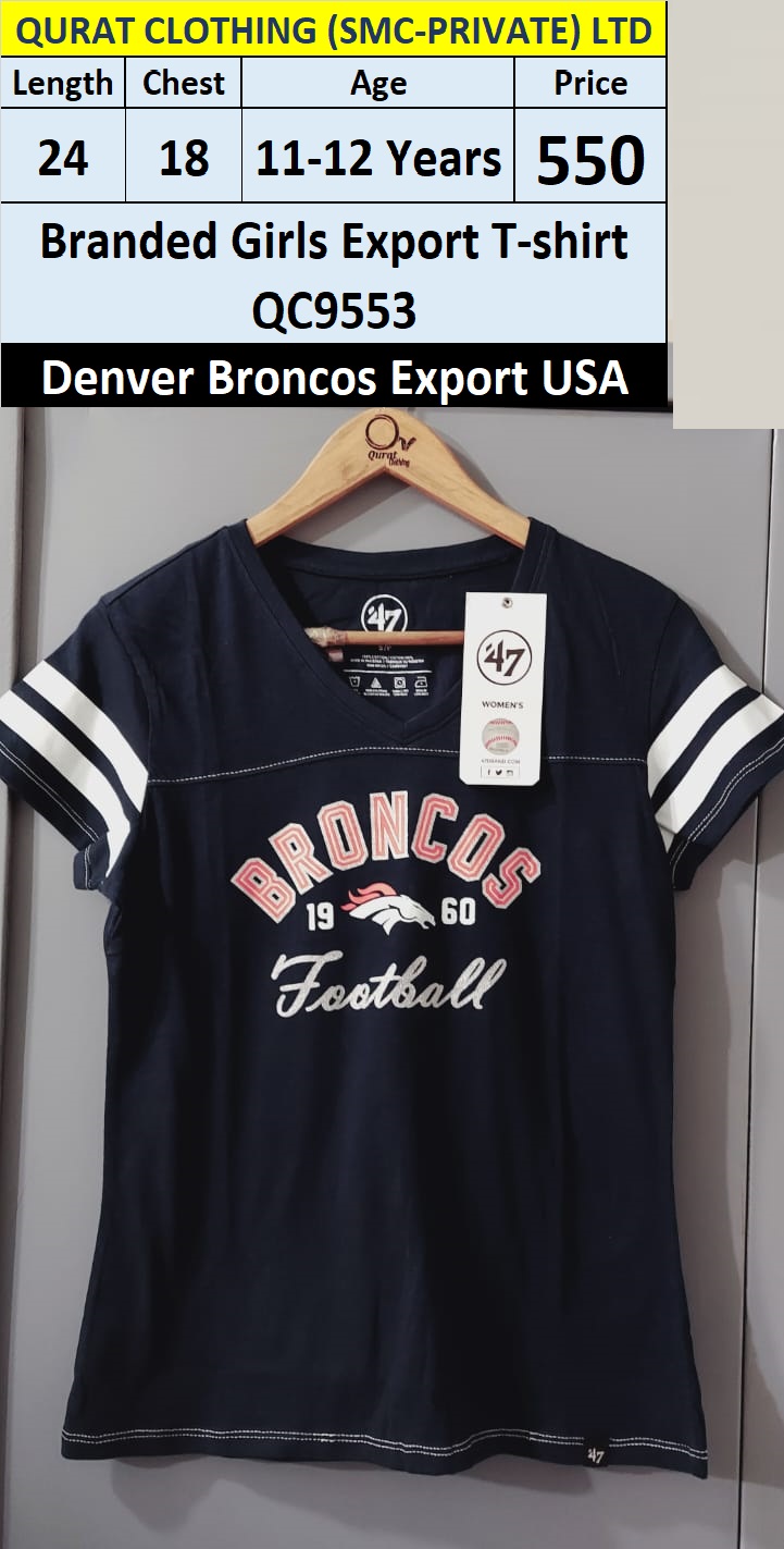 Denver Broncos Brand Girls T-Shirt QC9553 Export USA