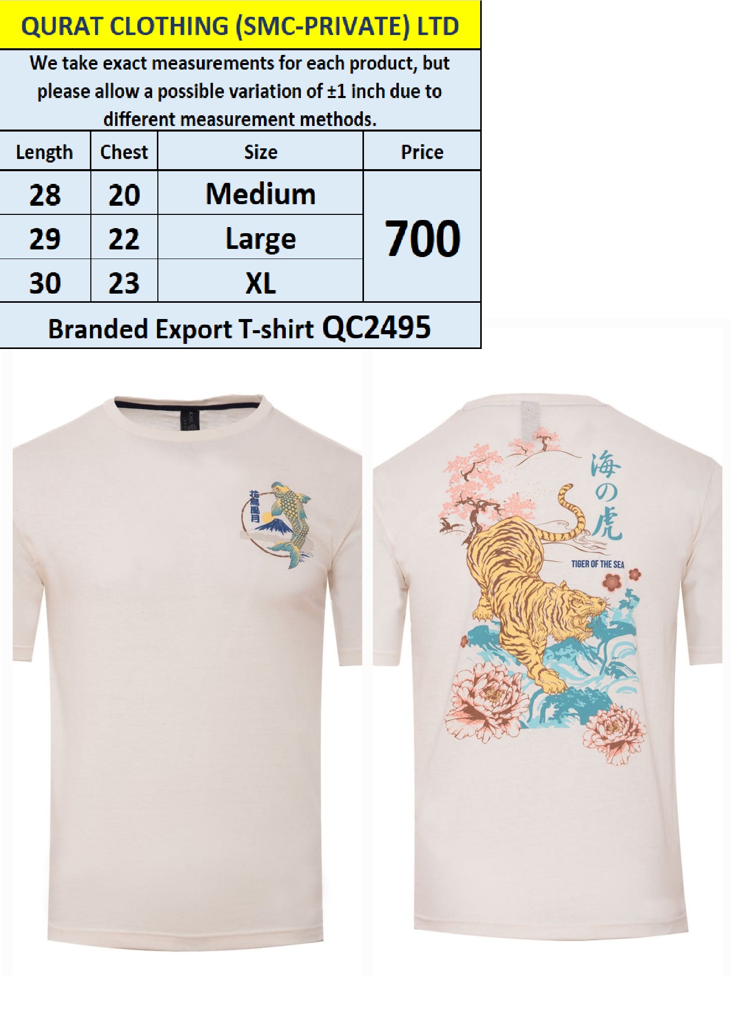 Branded Export T-shirt QC2495
