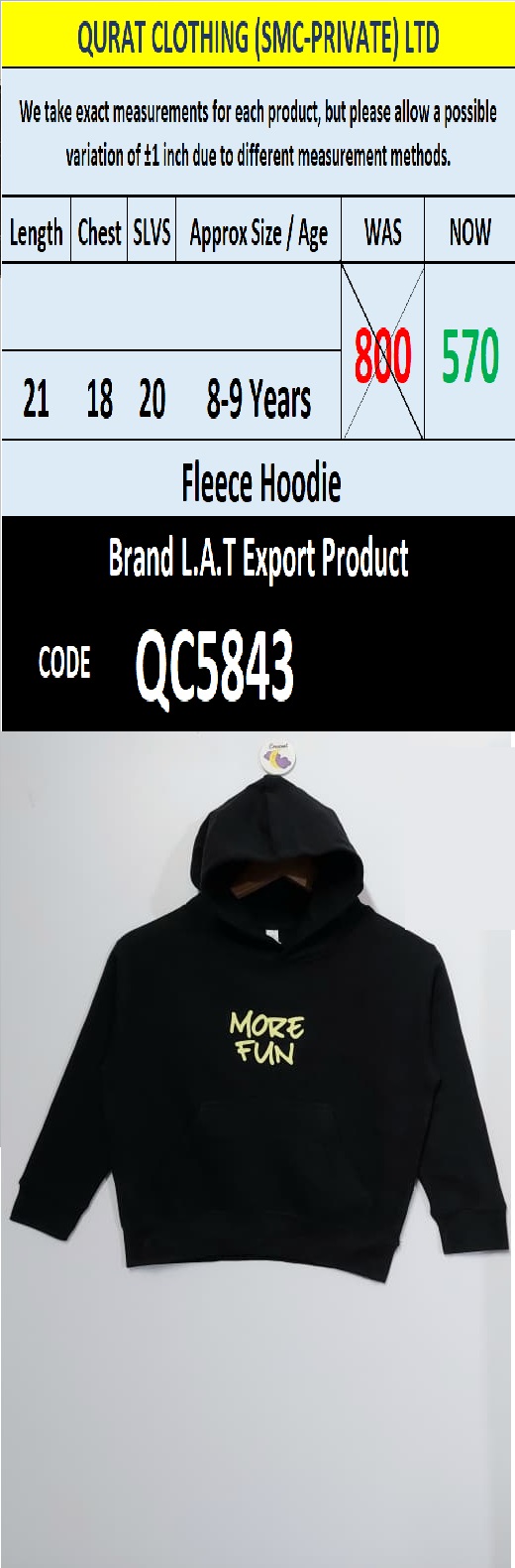 Top International Branded Export Hoodie / Sweatshirt Products - QC5843