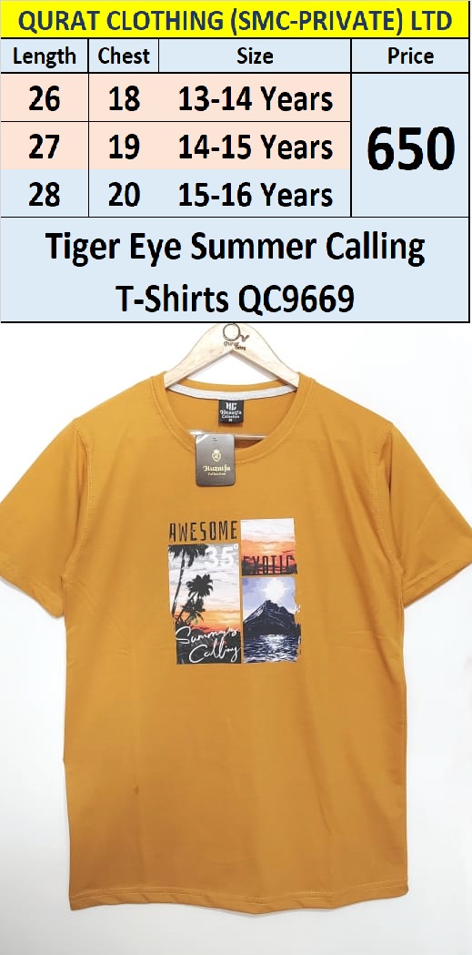 Tiger Eye Summer Calling T-Shirts QC9669