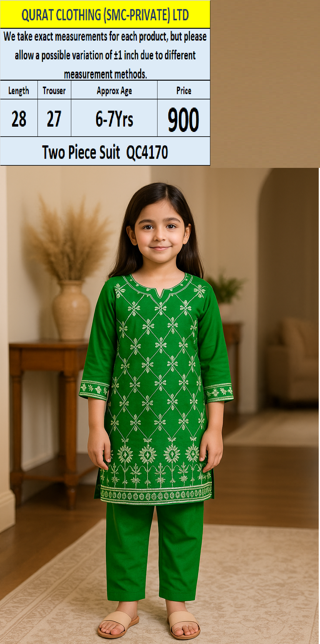  Girls Two Piece Suit QC4170