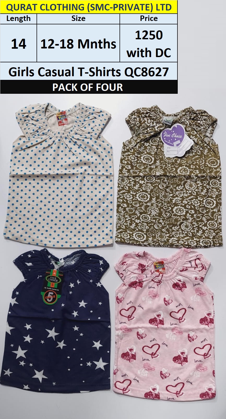 Pack of Four Casual Wear T-Shirts QC8627